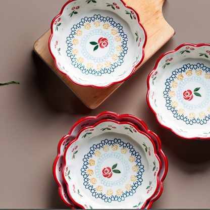 Cute Cherry Ceramic Bowl for Breakfast and Salad