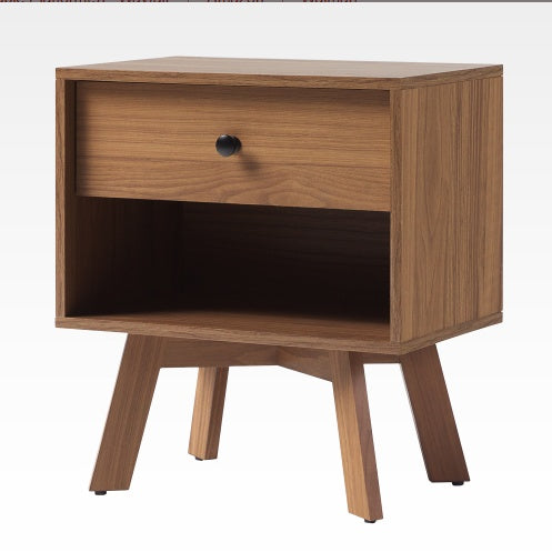 Mid Century Modern Minimalist Nightstand Mocha