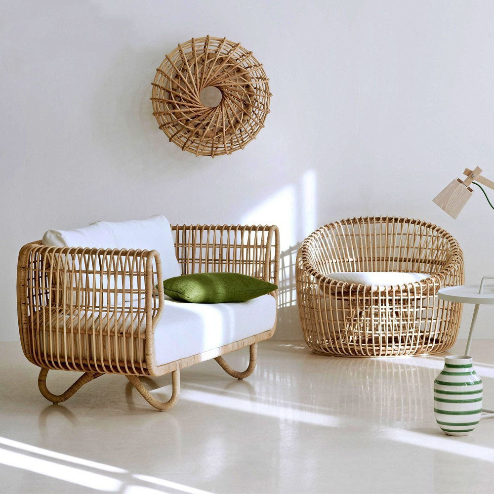 Outdoor Sofa Woven Rattan Chair Tea Table Combination