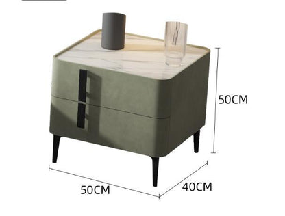 Modern Bedside Table Of Light Luxury Fabric