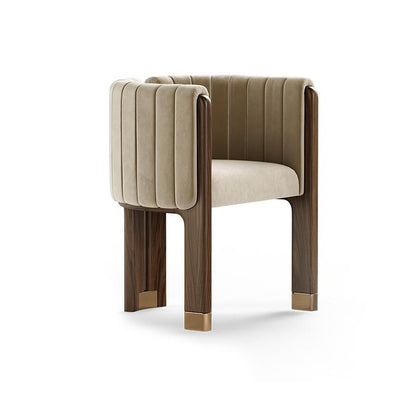 Italian Minimalist Ash Wood Dining Chair Household