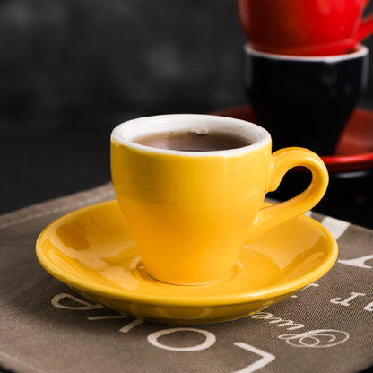 Restaurant Set Coffee Cup and Dish Ceramics Elegance