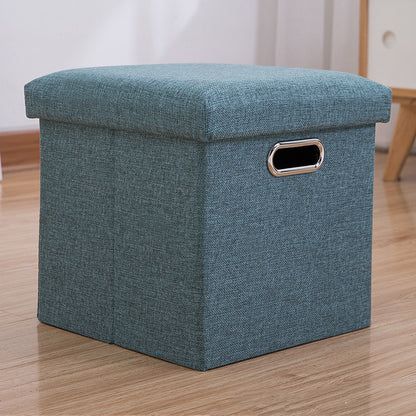 Stylish Cotton Linen Storage Stool for Organization