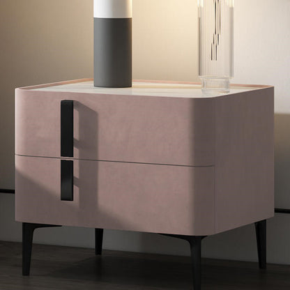 Modern Bedside Table Of Light Luxury Fabric