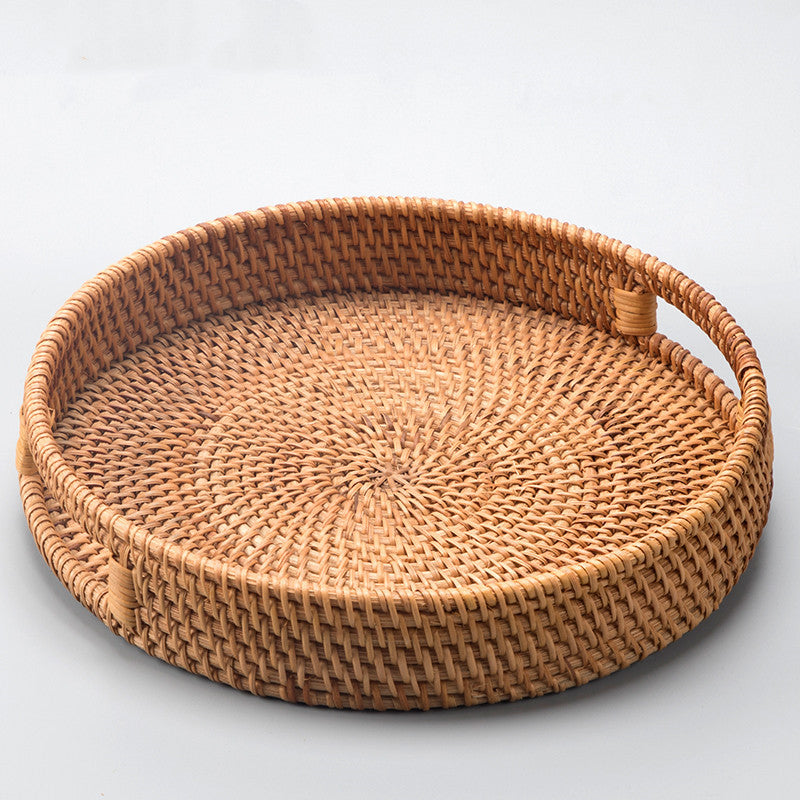 Handmade Autumn Rattan Fruit Basket for Home Decor