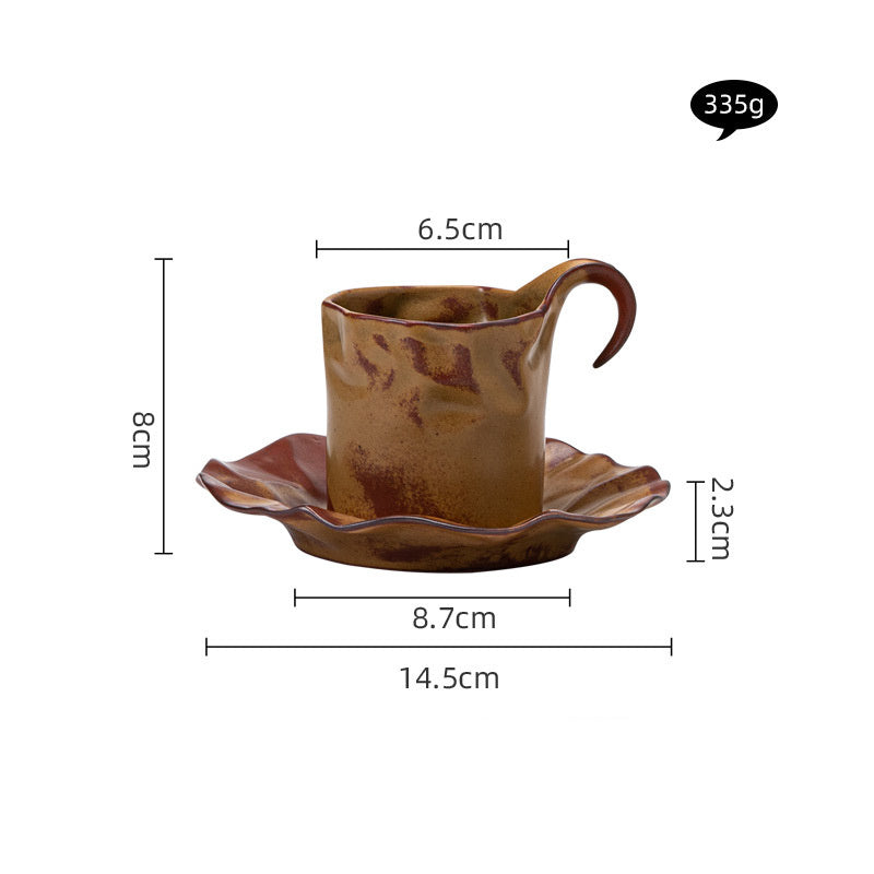 Fashion Personalized Pleated Coffee Cup Dish Set