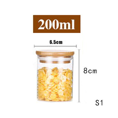 High Borosilicate Glass Storage Jar with Bamboo Lid