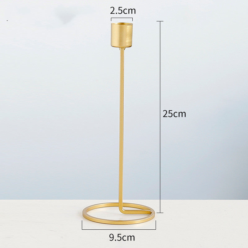 Nordic iron candlestick gold candlestick