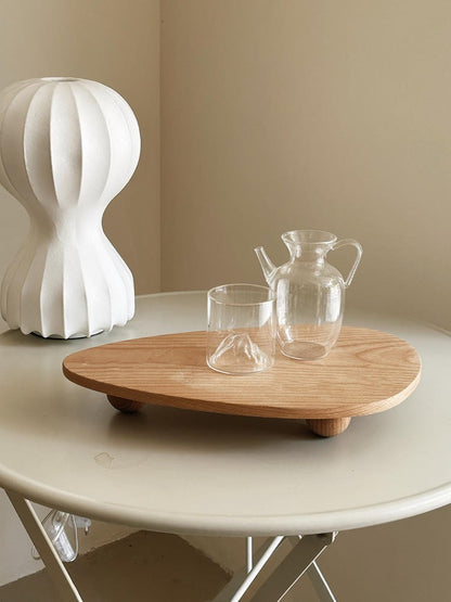 Solid Wood Tray Ball High Leg Beech Storage Tray