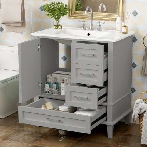 Modern Bathroom Cabinet With Sink Combo Set