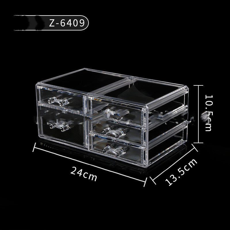 Cosmetic Storage Box with Transparent Drawer Acrylic