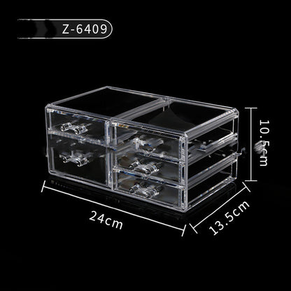 Cosmetic Storage Box with Transparent Drawer Acrylic