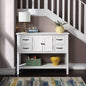 Modern Console Table with 4 Drawers and Cabinet