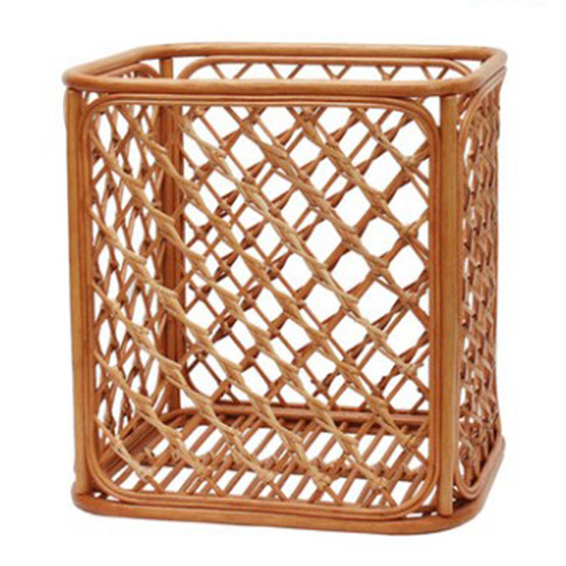 Handmade Rattan Square Laundry Basket for Hotels