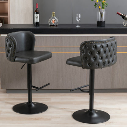 Modern Swivel Barstools – Adjustable PU Seat