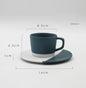 Ceramic Color Stripe Frosting Creative Tea Cup And Dish Set