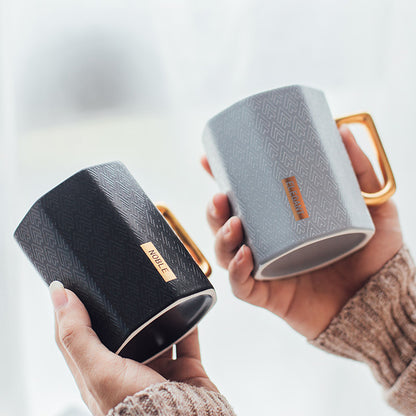 Simple Nordic Ceramic Mug in Elegant Colors Set