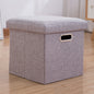 Stylish Cotton Linen Storage Stool for Organization