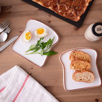 Elegant Japanese Breakfast Bread Tray in Porcelain