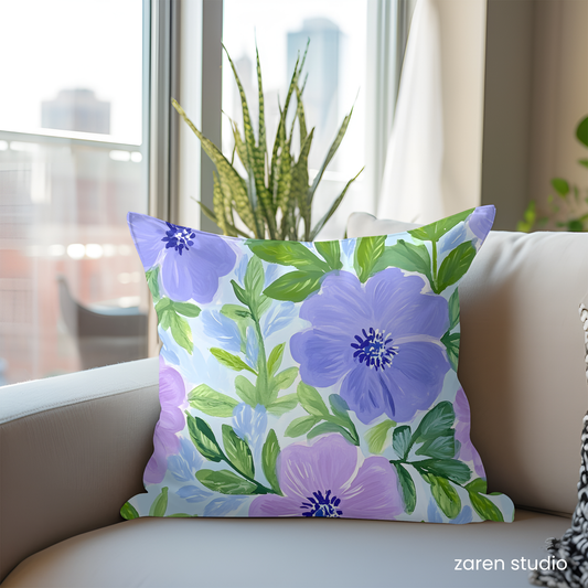 Floral Pillow Cover – Lilac Dream | Bloom & Lush Collection