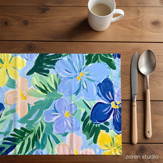 Floral Placemat Set of 4 – Sunset Fields | Bloom & Lush Collection