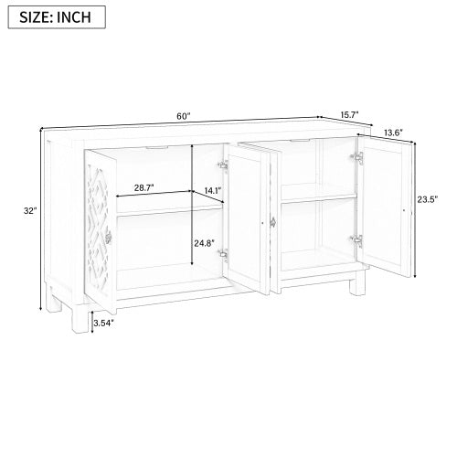 Large Storage Sideboard Buffet Cabinet for Living Room