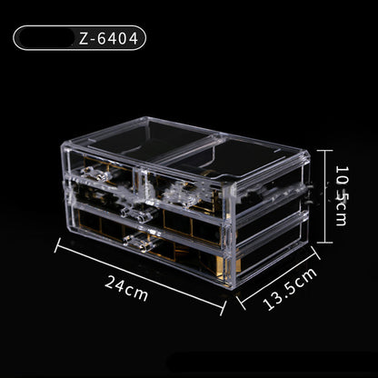 Cosmetic Storage Box with Transparent Drawer Acrylic