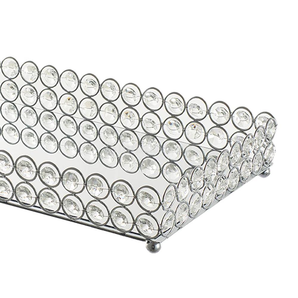 Metal Tray Crystal Storage Tray for Cosmetics