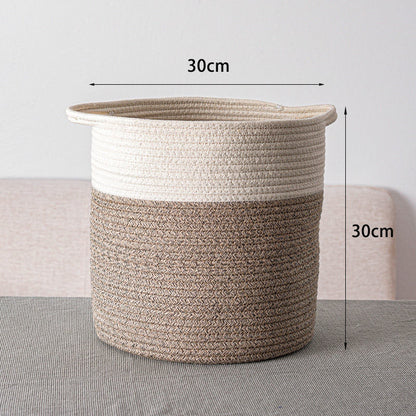 Hand-Woven Storage Basket for Clothes and Toys