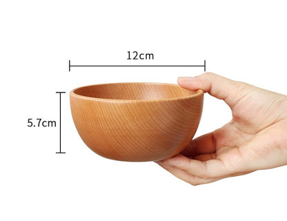 Japanese Style Beech Jujube Wooden Bowl Set