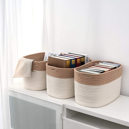 Cotton Rope Storage Basket for Organizing Sundries