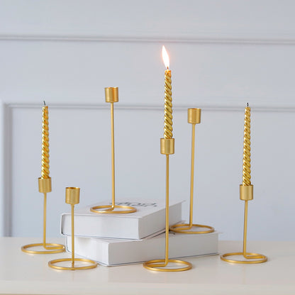 Nordic iron candlestick gold candlestick