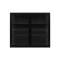 Modern Two-door Wall Cabinet With Glass Door With Three Levels Of Storage For Entrance Living Room, Bathroom, Dining Room, Black Unavailable Platforms- Temu