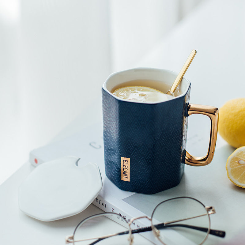 Simple Nordic Ceramic Mug in Elegant Colors Set