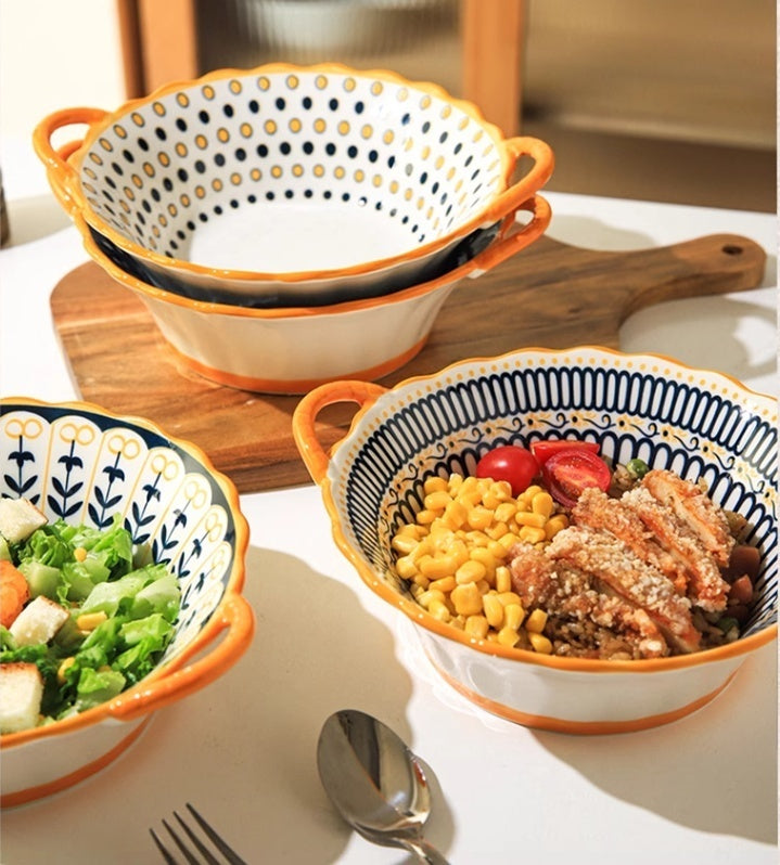 Tableware Household Noodles Ceramic Bowl Set 9 Inch