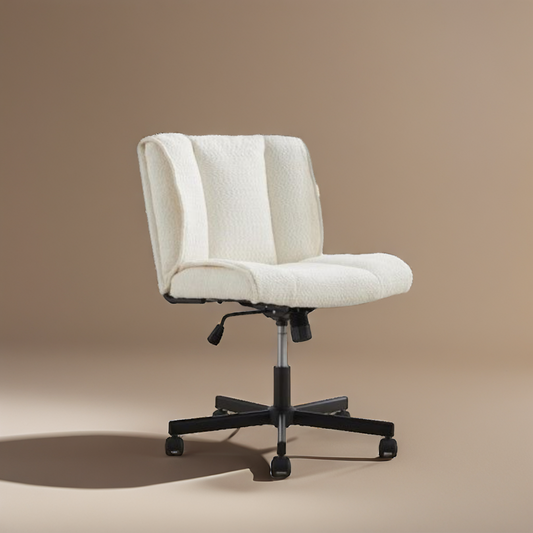 Adjustable And Swivel Computer Chair | White Edition