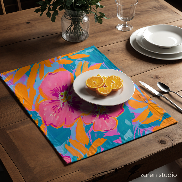 Floral Placemat Set of 4 – Wild Orchid | Bloom & Lush Collection
