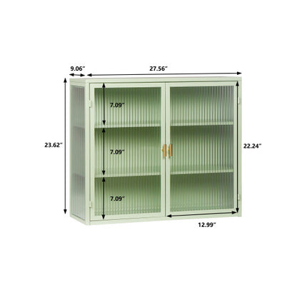 Modern Double Door Wall Cabinet With Glass Door