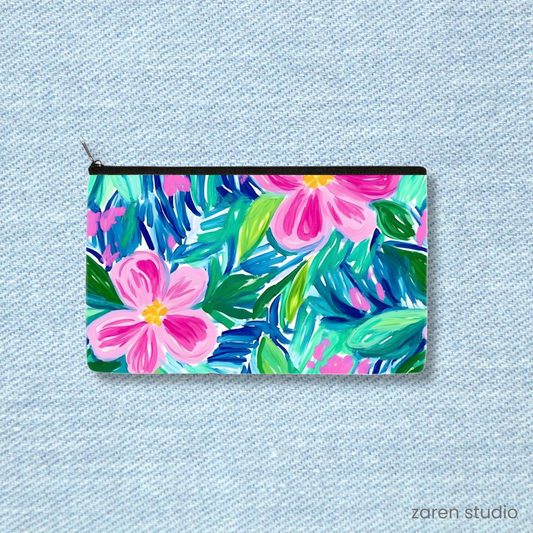 Floral Pouch – Pink Bloom | Bloom & Lush Collection