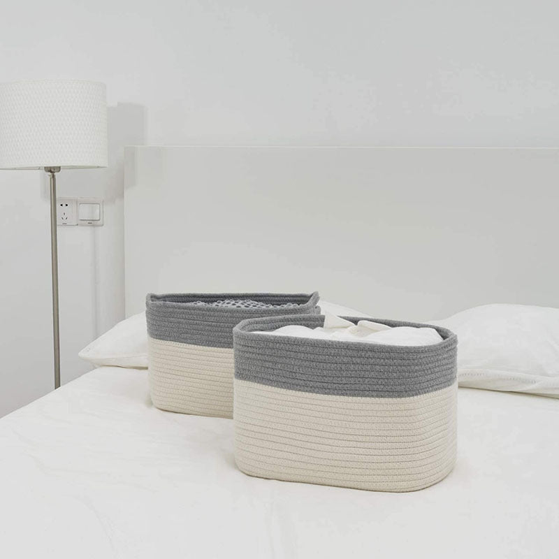 Cotton Rope Storage Basket for Organizing Sundries