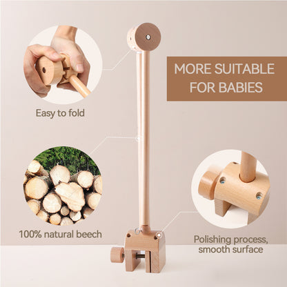 Wooden Rotating Arch Baby Crib Bed Bell Bracket