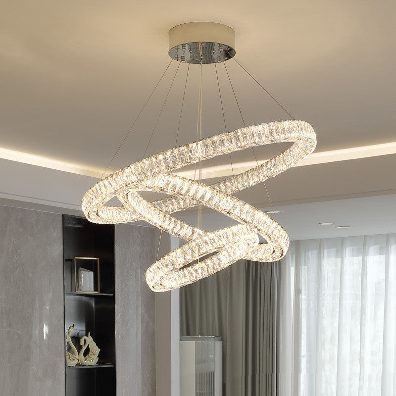 Light Luxury Crystal Chandelier for Living Room