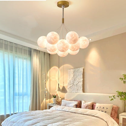 Nordic Bedroom Chandelier Creative Moon Bubble Lights