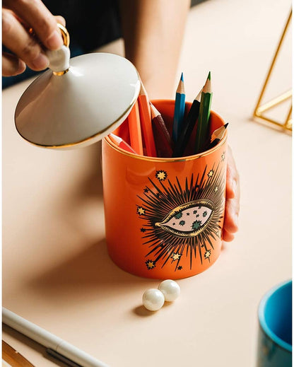 Ceramic Starry Eye Jar