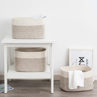 Cotton Rope Storage Basket for Organizing Sundries