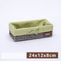 Fabric Desktop Storage Straw Storage Basket - Stylish Organizer