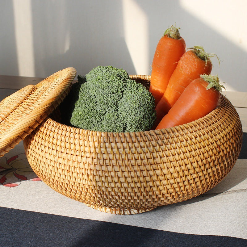 Sanding Wicker Storage Box with Lid