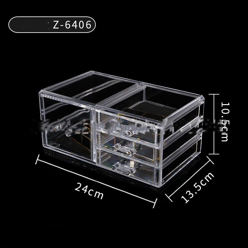 Cosmetic Storage Box with Transparent Drawer Acrylic