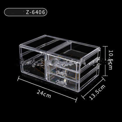 Cosmetic Storage Box with Transparent Drawer Acrylic