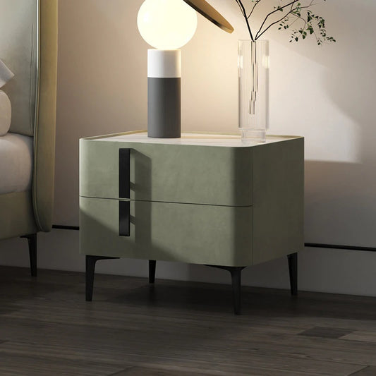 Modern Bedside Table Of Light Luxury Fabric